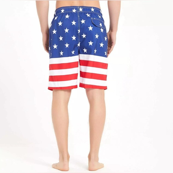 👉🏼NWOT👈🏼 KAILUA SURF American Flag Patriotic Swim Trunks Boardshorts 9” XXL - Picture 2 of 6
